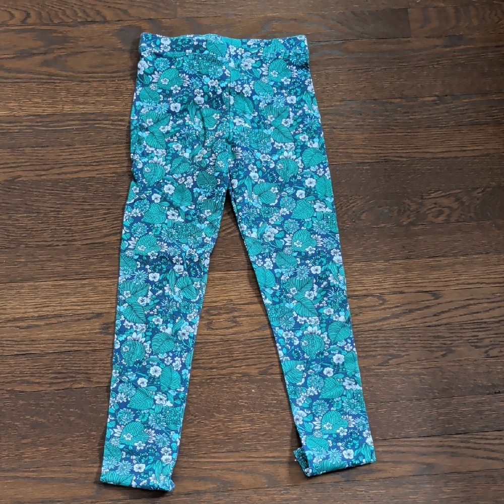 Crewcuts Teal Floral Kids Leggings